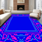 Vibrant Neon Abstract Swirls Rug