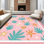 Tropical Seabed Leaf Starfish Pattern Rug