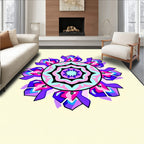 Vibrant Floral Mandala Pattern Rug