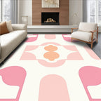 Pink Orange Geometric Mid Century Mod Rug