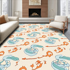 Whimsical Creature Heart Pattern Rug