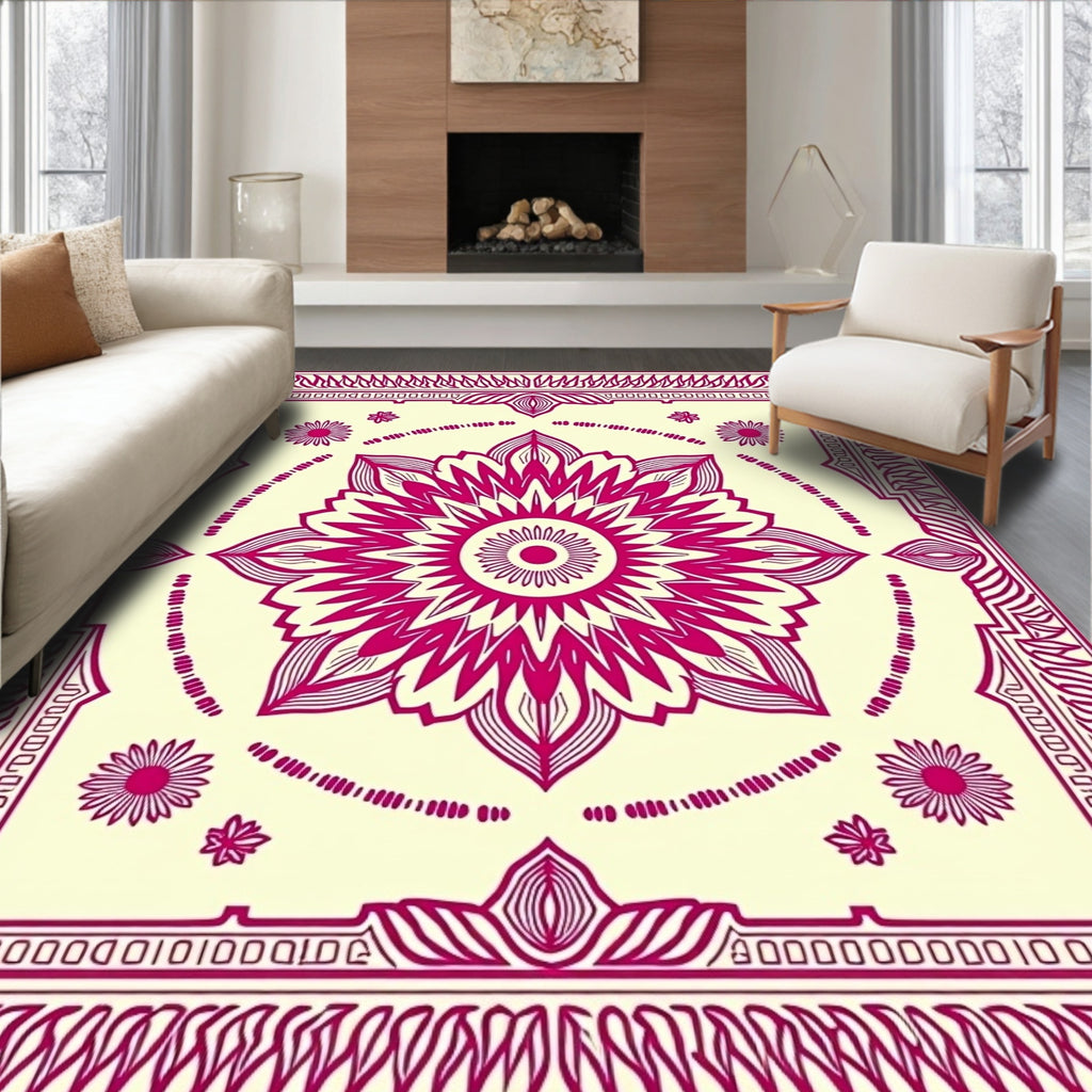 Mandala Floral Style Pattern Rug