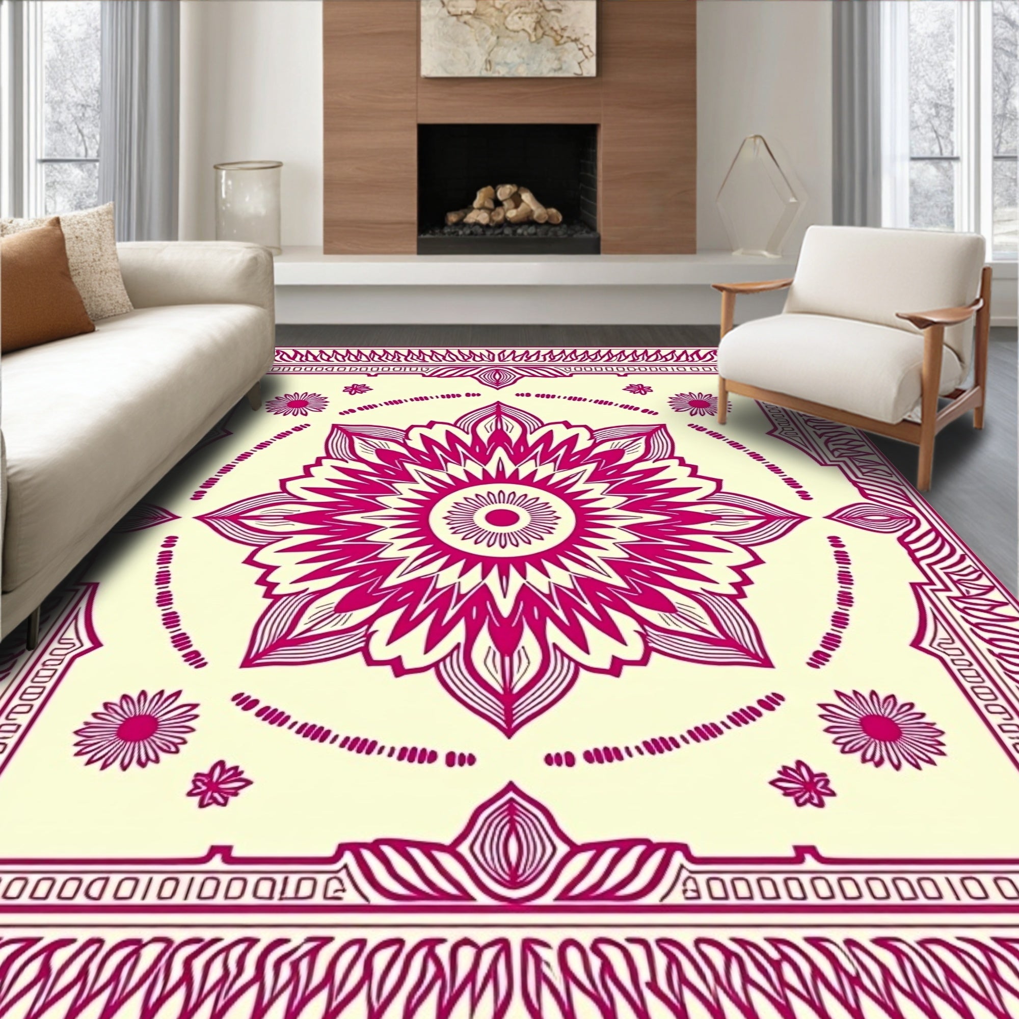 Mandala Floral Style Pattern Rug