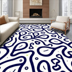 Abstract Organic Contour Design Rug