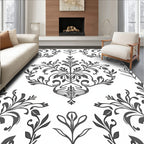Elegant Floral Damask Pattern Design Rug