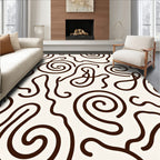 Organic Swirl Pattern Delightful Design Rug