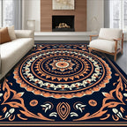 Ornate Floral Mandala Pattern Rug