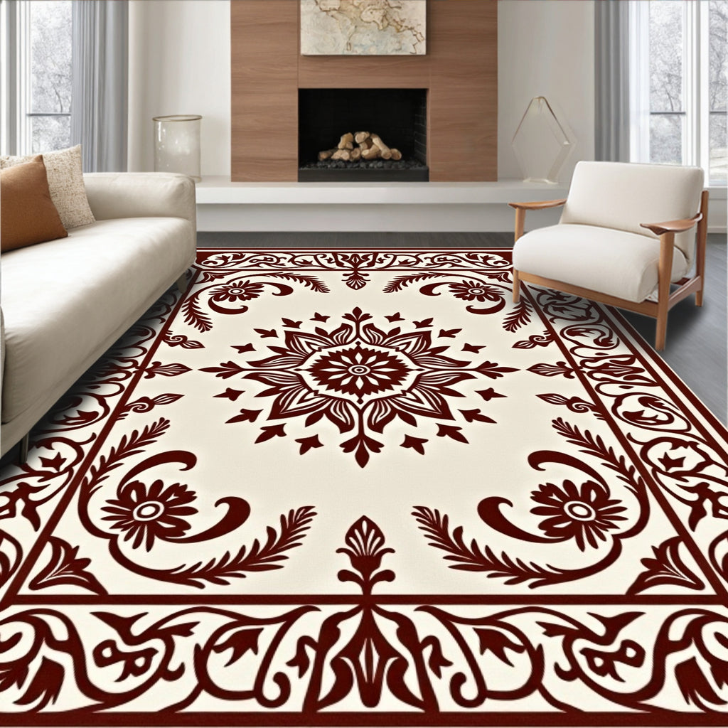Traditional Floral With Scrollwork Pattern Rug