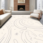 Abstract Swirls And Star Pattern Rug