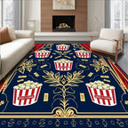 Cinematic Popcorn Pattern Design Rug