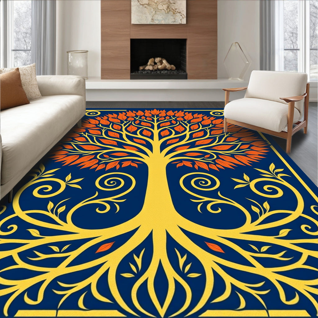 Vibrant Tree of Life Pattern Rug
