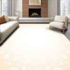 Subtle Warm Cream Bubble Pattern Rug