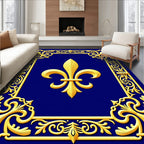 Royal Gold Fleur de Lis Pattern Rug
