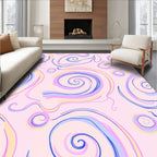 Abstract Swirls In Soft Pastel Hues Rug