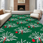 Evergreen Branch Orb Pattern Rug
