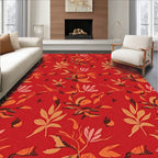 Autumn Leaf Pattern Design Rug