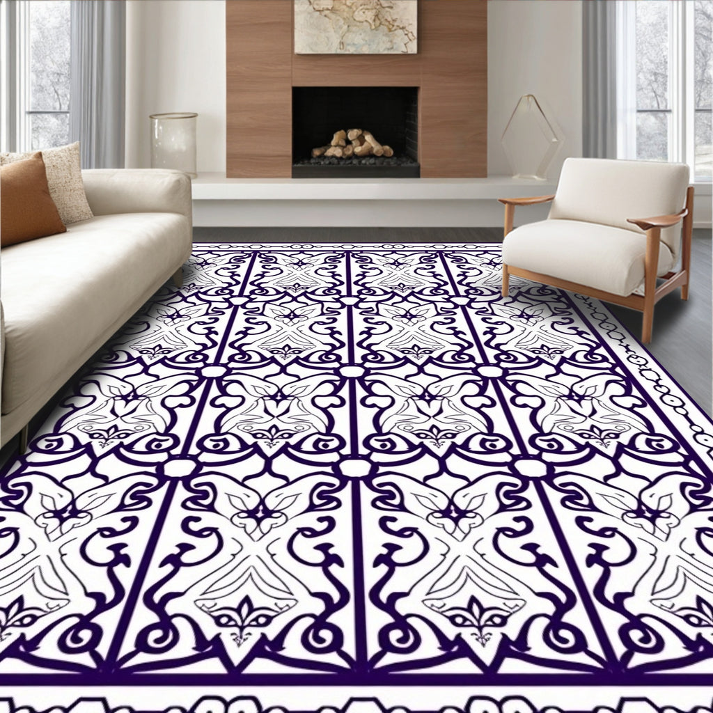 Intricate Filigree Arch Pattern Rug