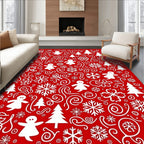 Holiday Friends Tree Pattern Rug
