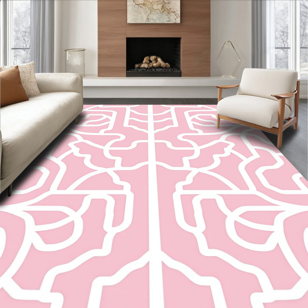 Pastel Abstract Geometric Pattern Rug