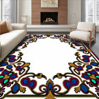 Intricate Floral Border Design Pattern Rug
