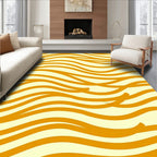 Orange Waves Abstract Pattern Rug