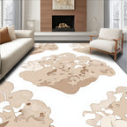 Earthy Tone Organic Cloud Shapes Rug