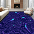 Deep Space Swirl Abstract Design Rug