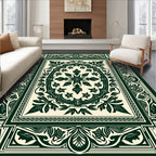 Ornate Floral Scrollwork Design Rug