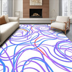 Whimsical Swirl Abstract Design Rug