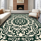 Ornamental Floral Medallion Pattern Rug