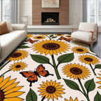 Sunflower Butterfly Sunny Pattern Rug