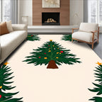 Festive Christmas Tree Pattern Rug