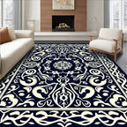 Vintage Arabesque Floral Pattern Rug