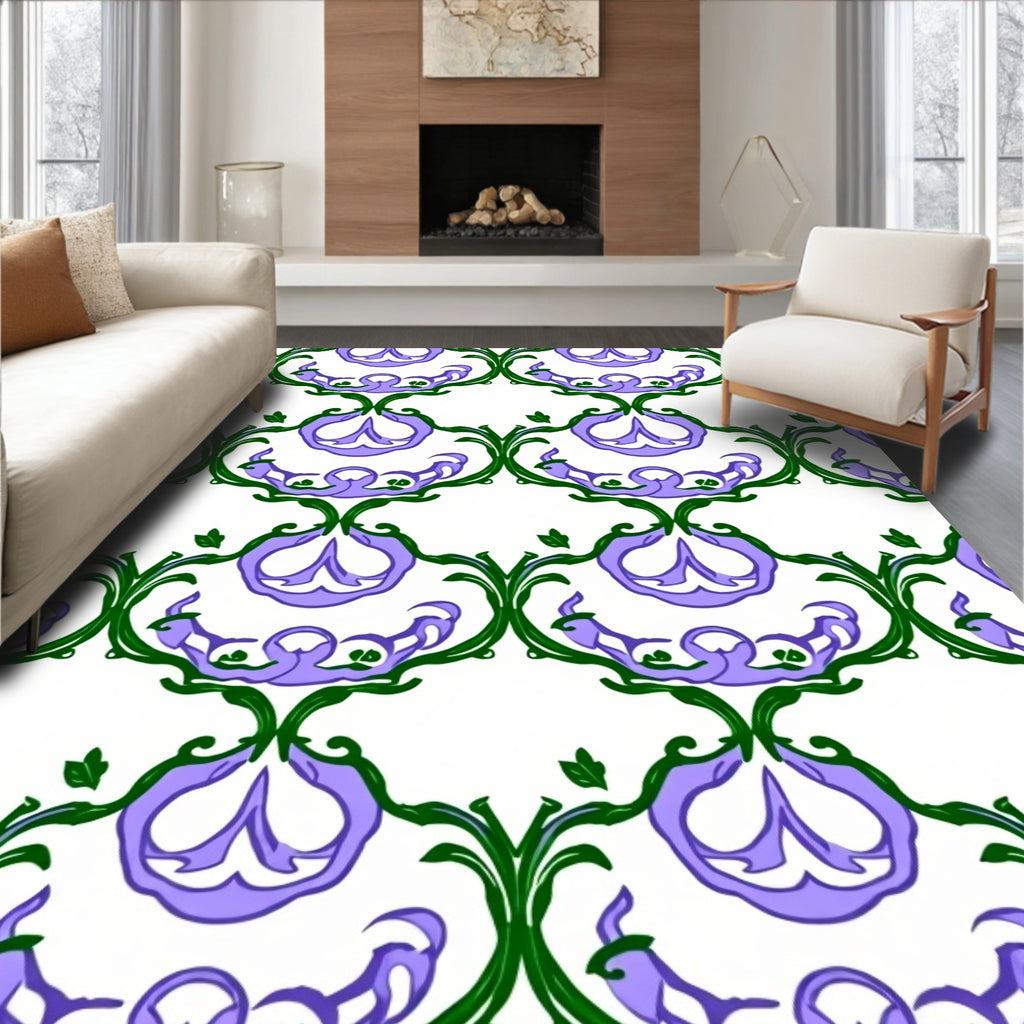 Victorian Floral Vine Pattern Rug