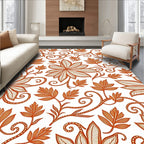 Ornate Leafy Vine Pattern Design Rug