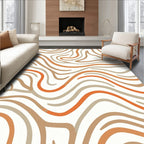 Abstract Wavy Stripe Pattern Design Rug