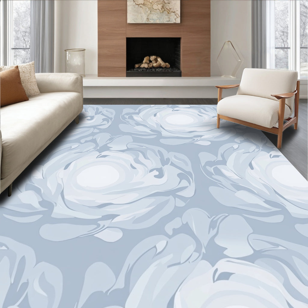Cloudy Swirl Abstract Pattern Rug