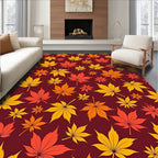 Autumn Leaves Vibrant Pattern Rug