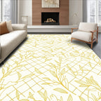 Golden Vine Lattice Art Rug