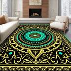 Bold Geometric Mandala Pattern Rug