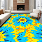 Bold Floral Nature Pattern Design Rug