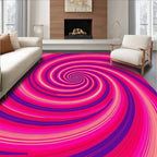 Vibrant Pink Purple Swirl Pattern Rug