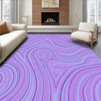 Purple Swirl Abstract Art Rug