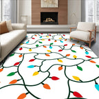 Festive Colorful String Lights Garland Rug