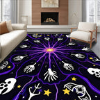 Cosmic Floral Sunburst Pattern Rug