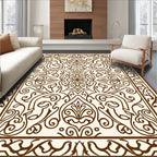 Intricate Floral Scrollwork Pattern Rug