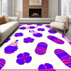 Bold Purple Pink Abstract Pattern Rug