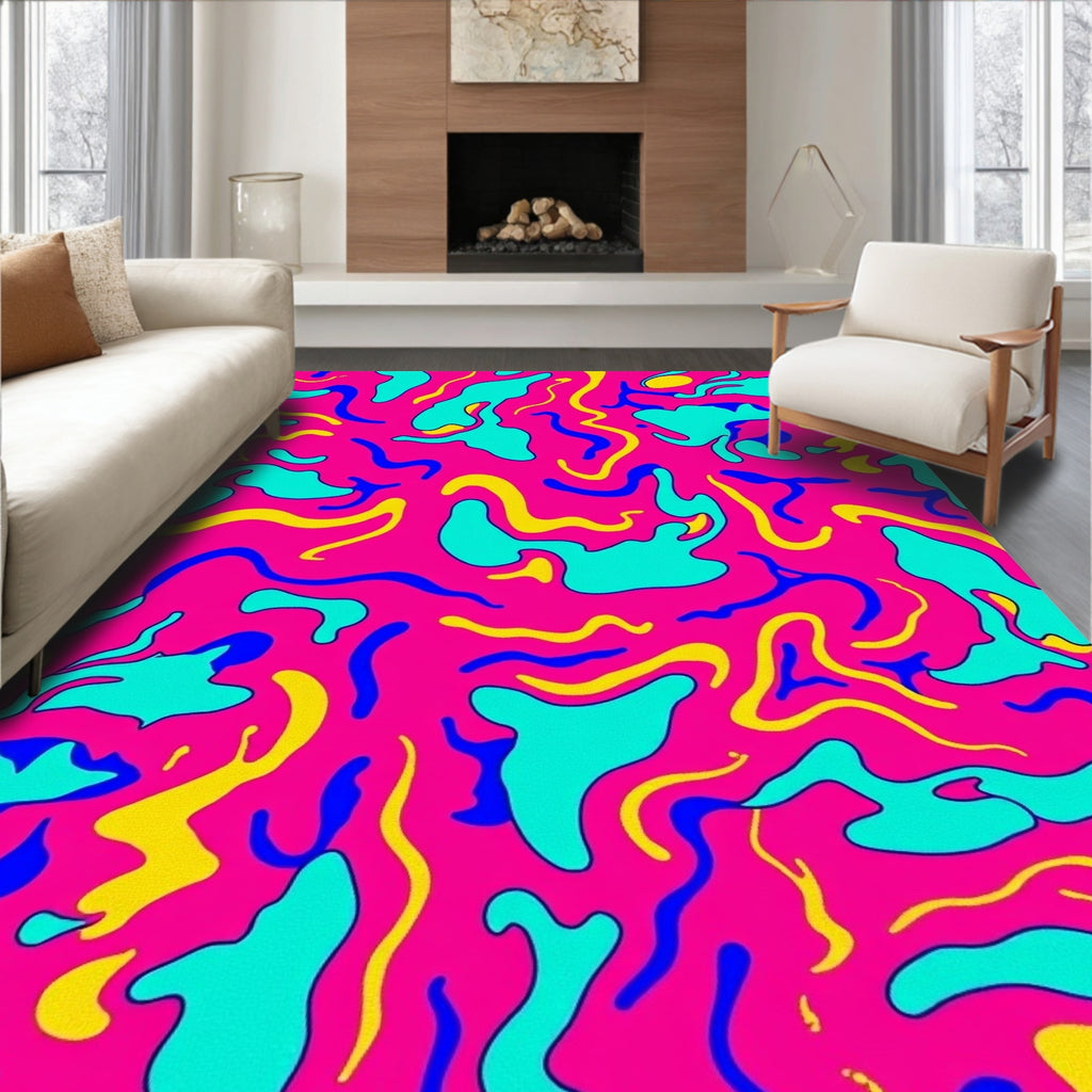 Groovy Abstract Blob Pattern Rug