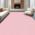 Soft Pink Wavy Lines Rug