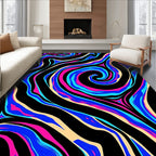 Bold Swirls Vibrant Abstract Design Rug